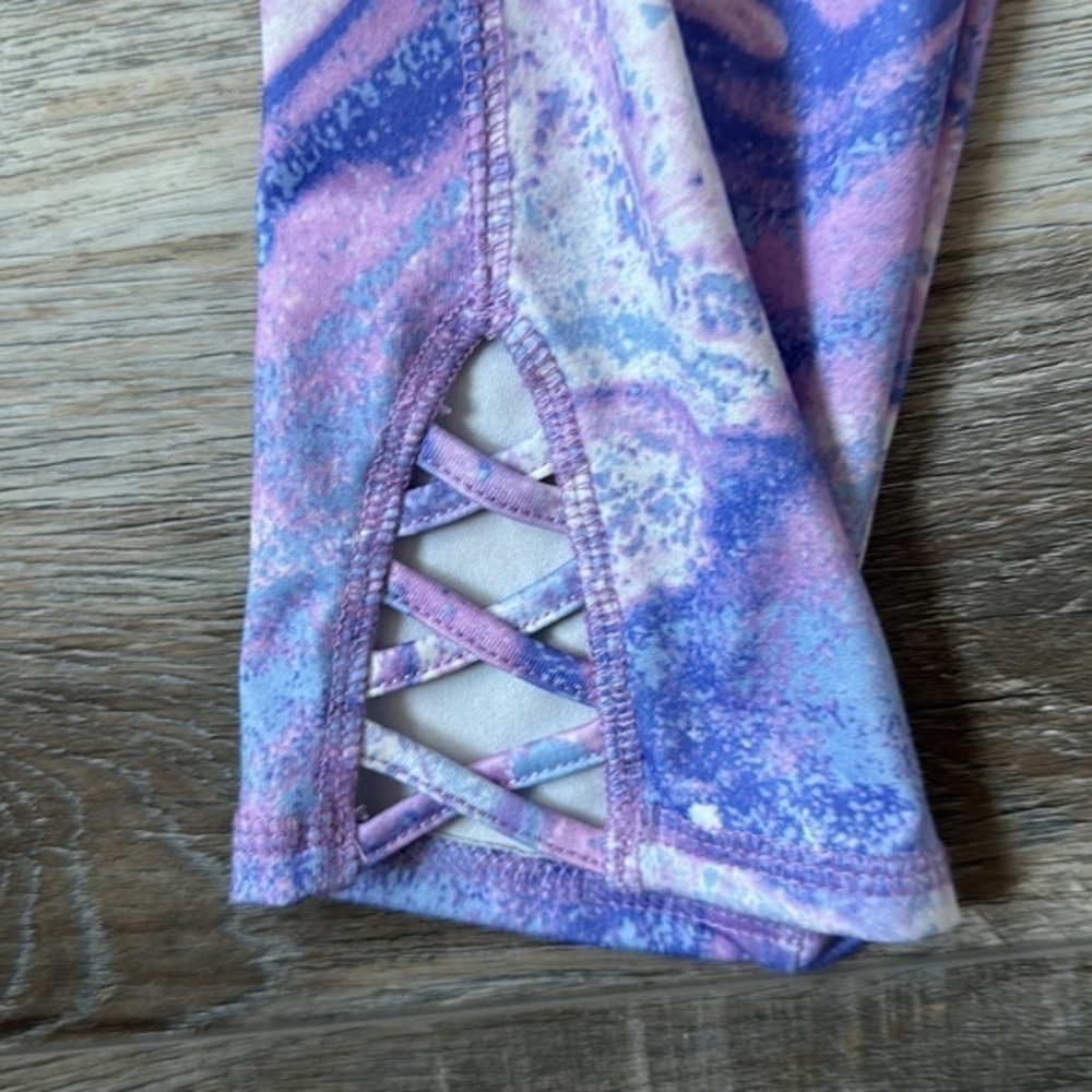 More than magic leggings girls size 14/16 XL purple marble athletic - Picture 3 of 9
